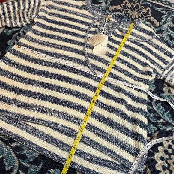 Blue and White Striped Sweater Pullover Small NWT - Picture 2 of 7